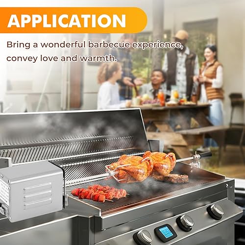 Miniatura 6 de YJINGRUI Motor de asador, motor de barbacoa de 15 W y 90 libras, motor de asador para parrilla, motor eléctrico de barbacoa (110 V CA)