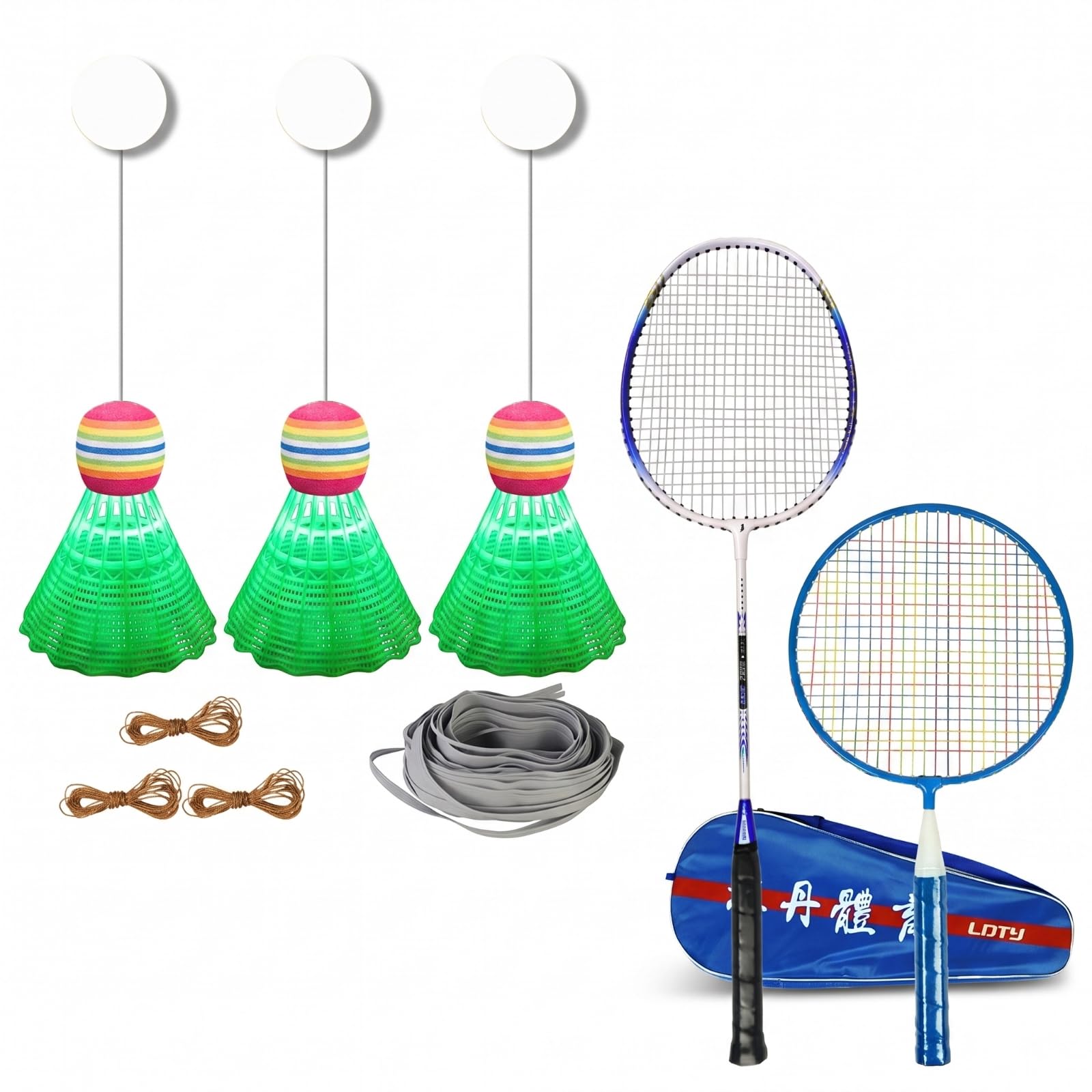 Deckenmontiertes Badmintonset Indoor Solo-Badminton Heimgebrauch Rückprall für in Innenräumen