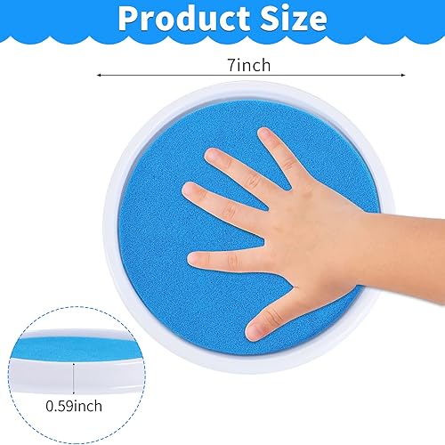 Miniatura 2 de MoloTAR Almohadillas de tinta grandes lavables arcoíris de 8 colores para sellos de goma para niños (paquete de 8)