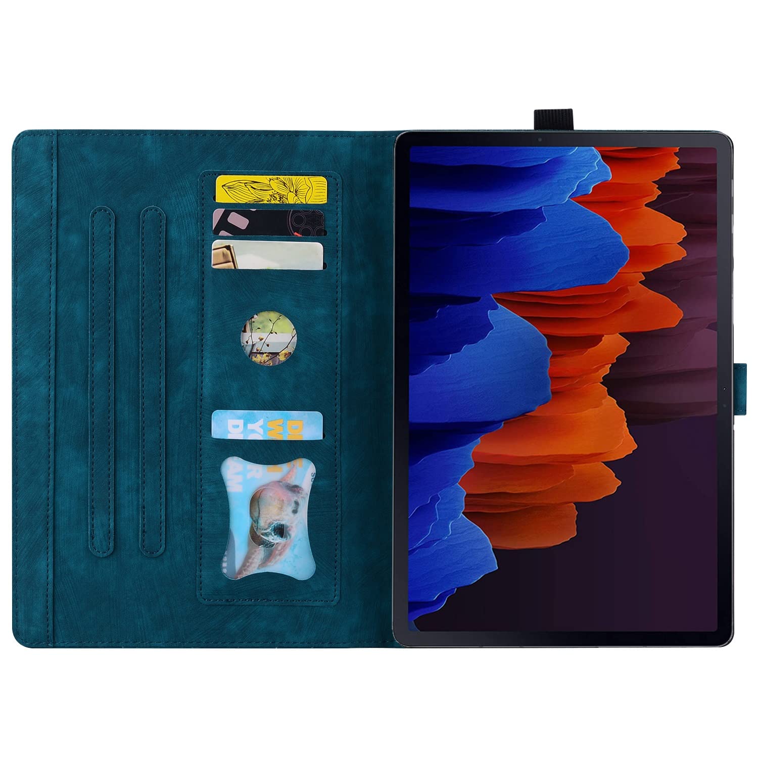 Custodia protettiva per tablet PC compatibile con Samsung Galaxy Tab S9 Ultra 14,6 pollici 2023 (SM-X910/X916B/X918U) antiurto in pelle PU goffrata pieghevole supporto custodia protettiva flip case
