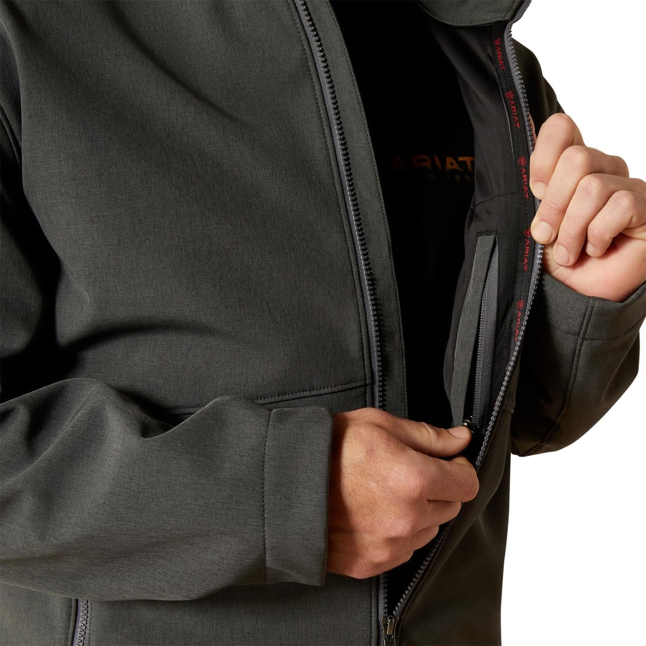 ARIAT mens Logo Softshell Jacket - Image 3