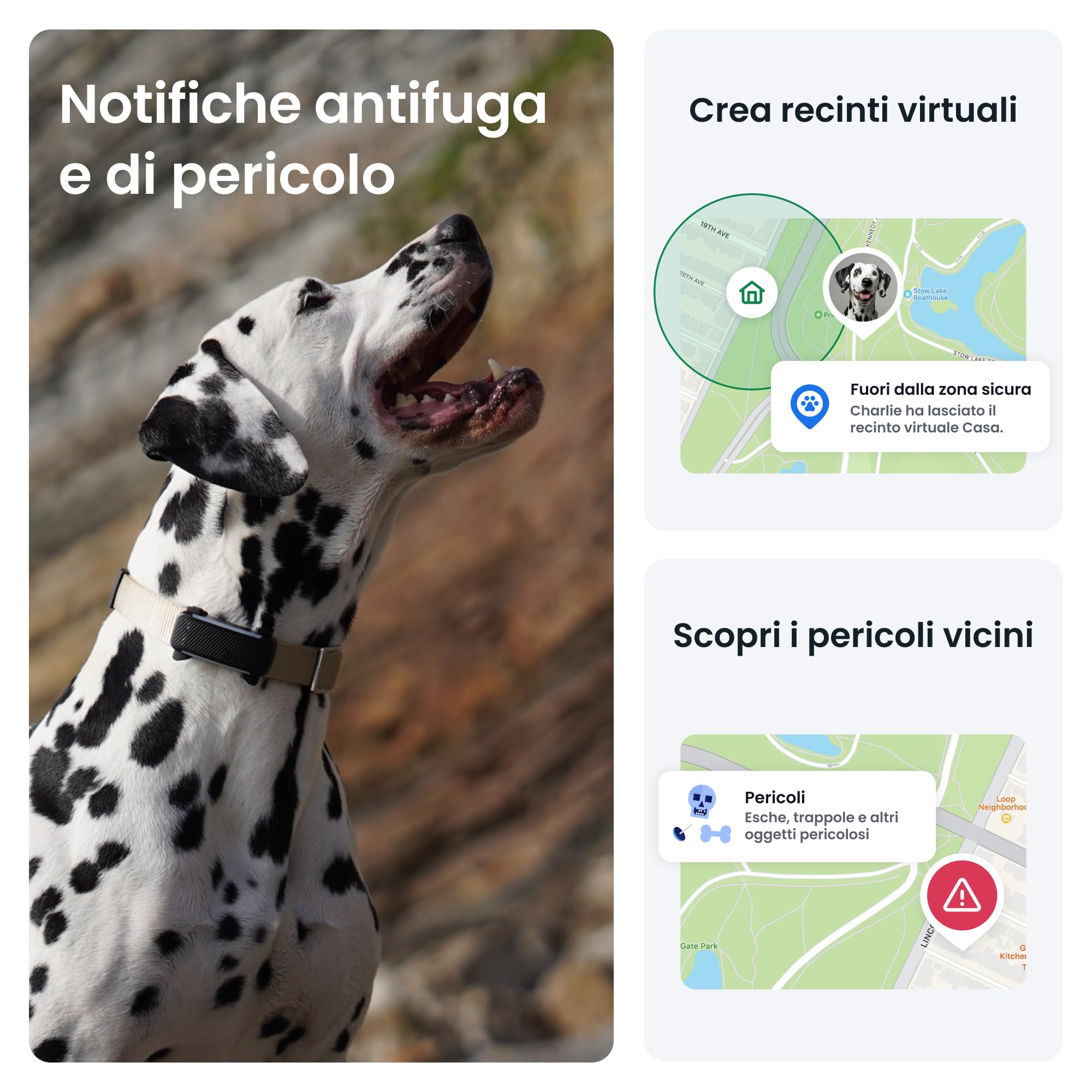 Tractive - GPS per cani | 2025 Edizione | N. 1 sul mercato | Localizzazione in tempo reale | Notifiche antifuga | Monitoraggio dell'attività | Avvisi di salute | Monitoraggio degli abbai (Nero)