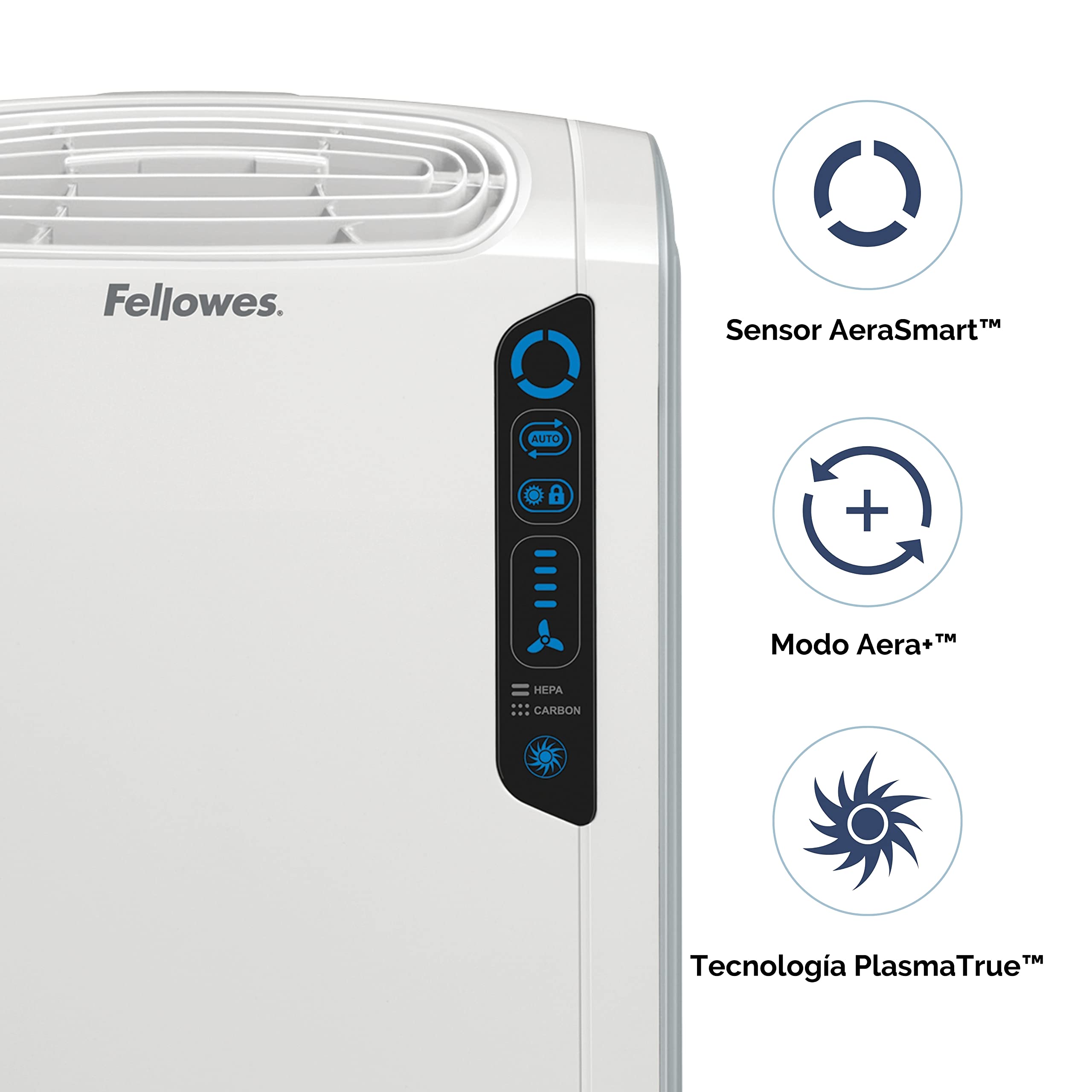 Aeramax Oczyszczacz Powietrza Hepa Dx55 od Fellowes, do 18 – 28 M², 3 – 5 Zmian Powietrza/Godz., True Hepa i Filtr Węglowy, Ochrona Antybakteryjna, Cichy, Energy Star