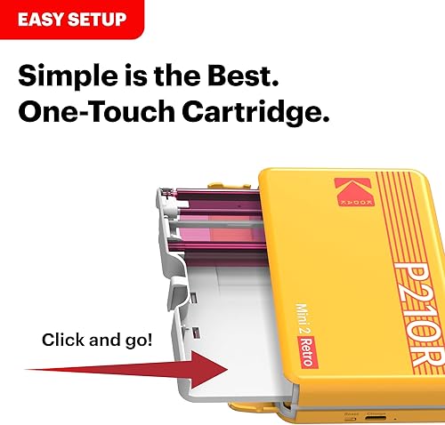 Miniatura 8 de KODAK Mini 2 Retro 4PASS - Impresora fotográfica portátil, 2.1 x 3.4 pulgadas, impresora instantánea de imágenes para iPhone y Android, regalo