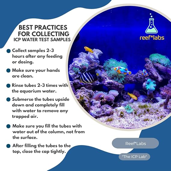 ICP Water Test - Elemental Water Test Kit - 45 Elements - Reef Aquarium Test -ICP-OES - Saltwater Test Kit - Reef Tank Water Test