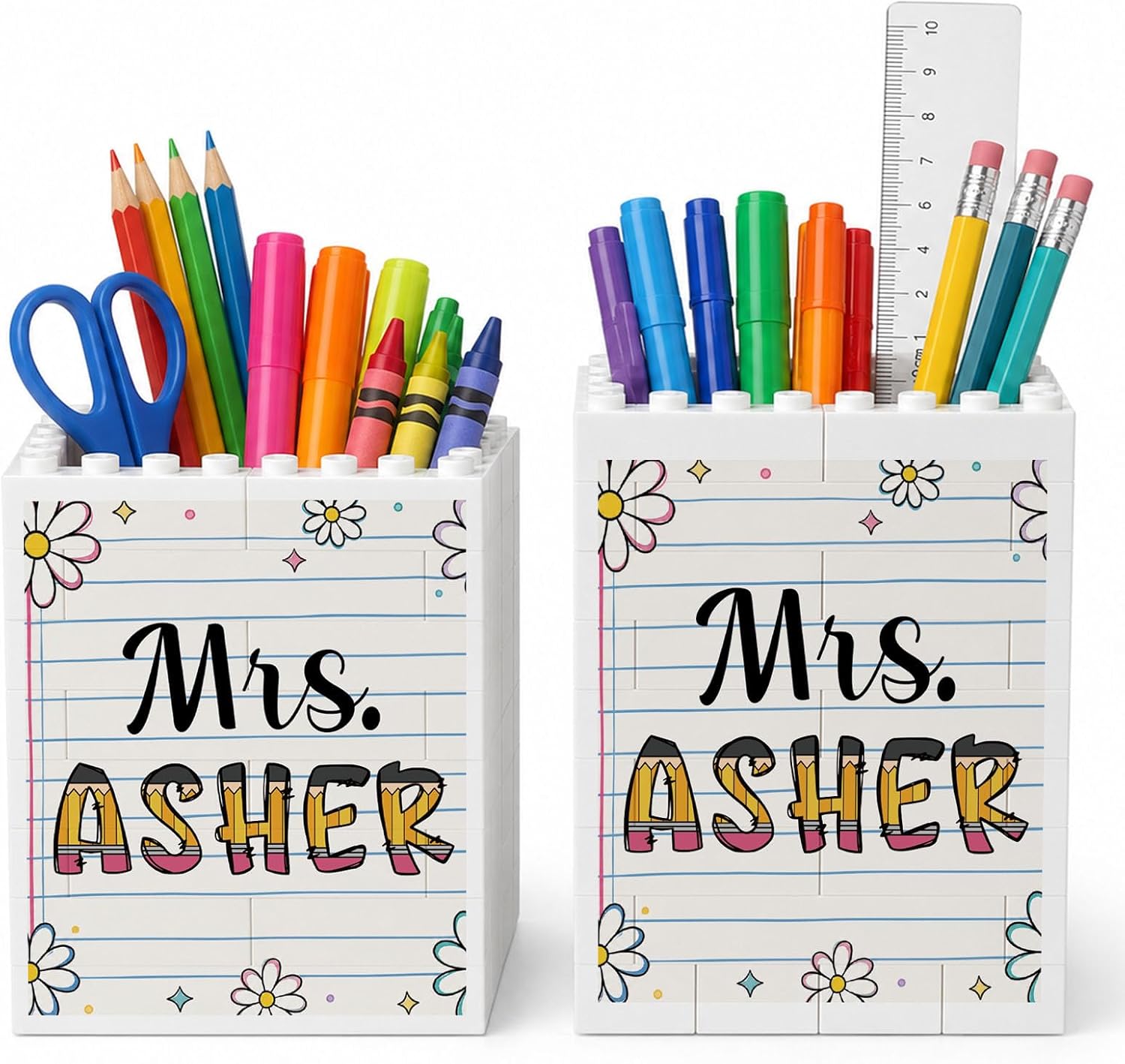 Personalized Pen Holder for Desk, Simple Funny Gift for Back to School