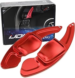iJDMTOY Red CNC Billet Aluminum Larger Paddle Shifter Extensions Compatible with Volkswagen MK6 Golf CC Beetle Jetta