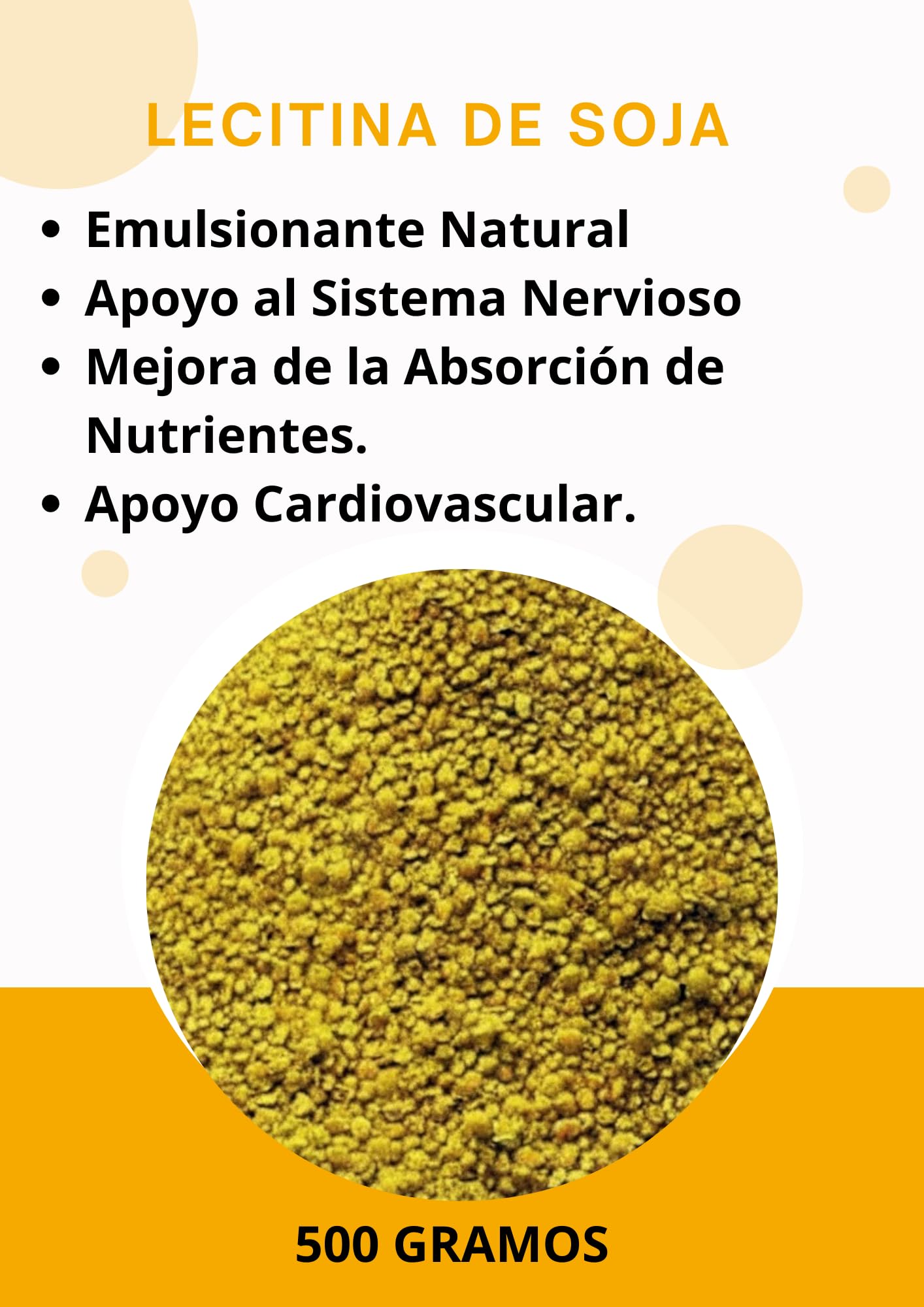 LECITINA de SOJA GRANULADA -Lecitina de Soja - Soja - Lecitina- Baja Colesterol - Lecitina - Lecitina de Soja Polvo - Lecitina Soja - Soja en Grano - Lecithin - Colesterol - Proteina - Lecitina+Soja