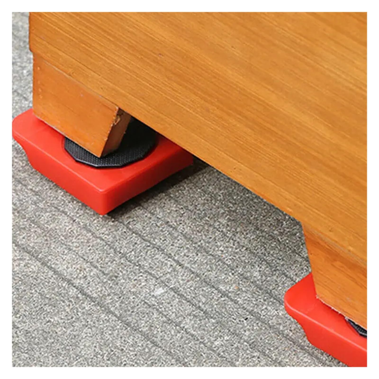 Confezione da 4 attrezzi per lo spostamento di mobili resistenti e carrelli rossi per un facile trasporto, perfetti per traslochi e per uso domestico, soluzioni di sollevamento e spostamento senza