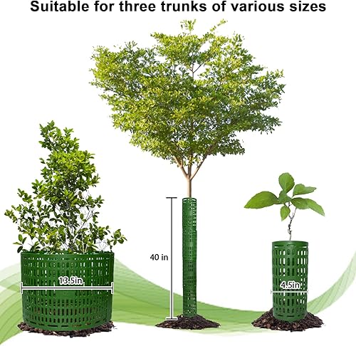 Miniatura 4 de Paquete de 4 protectores de tronco de árbol de 15 x 10 pulgadas, expandibles, resistentes a la intemperie, protector de corteza de árbol, cubierta
