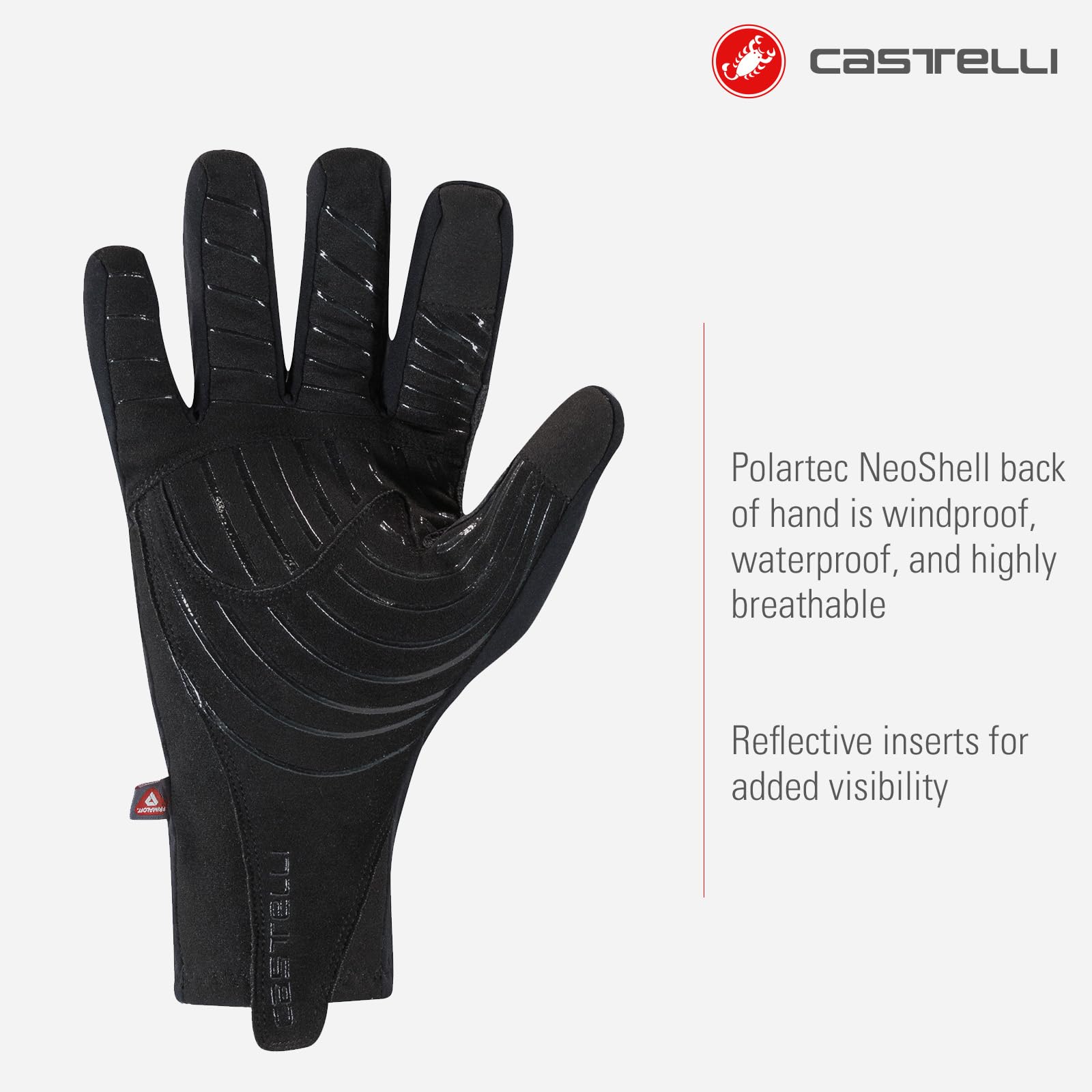 CASTELLI Guanto da uomo Espresso 2, per ciclismo su strada, impermeabile e antivento, traspirante, invernale, compatibile con touchscreen