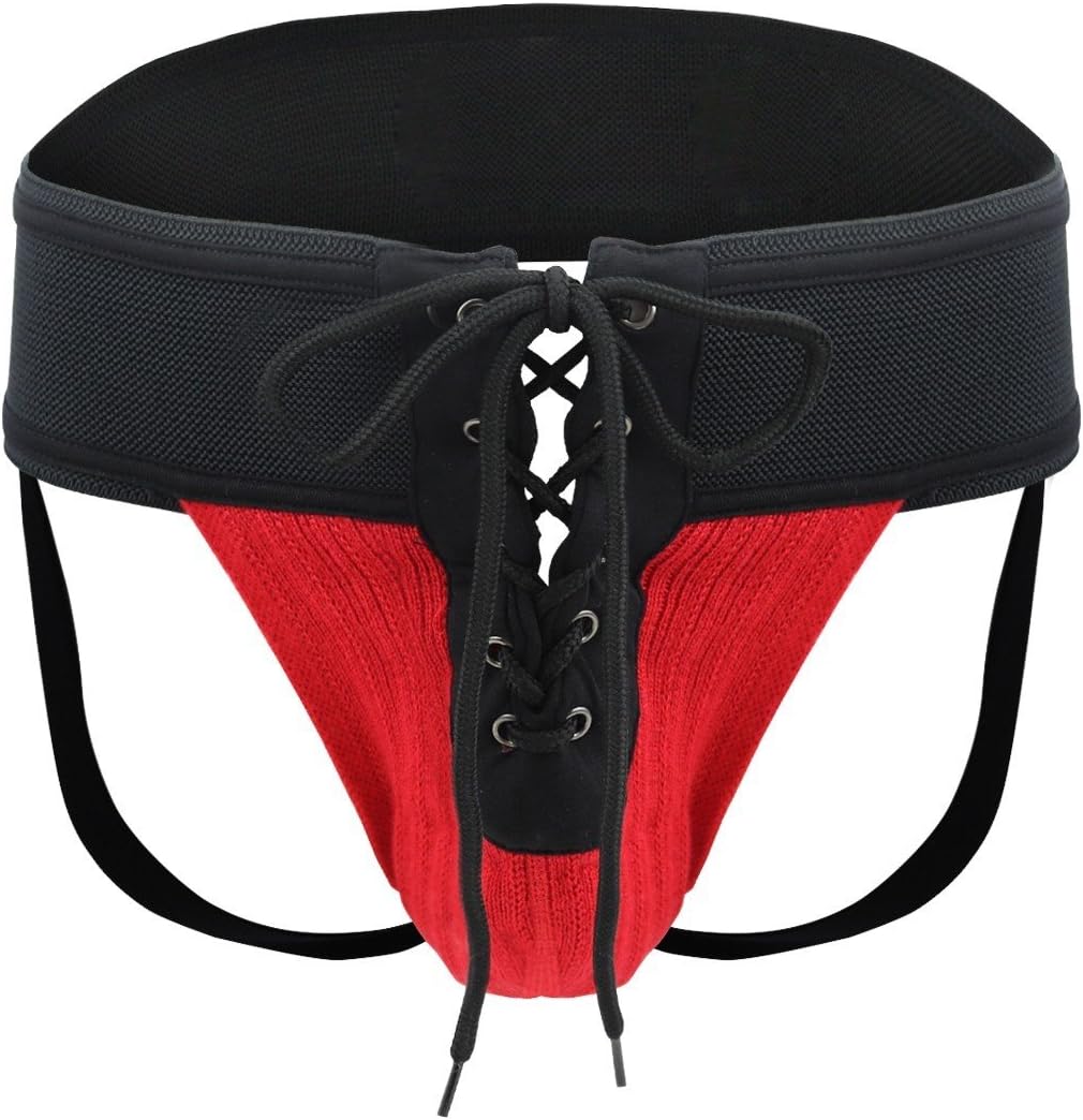 FEESHOW Mens Lacing Up Briefs Jock Strap Sports Underwear Athletic Supporter