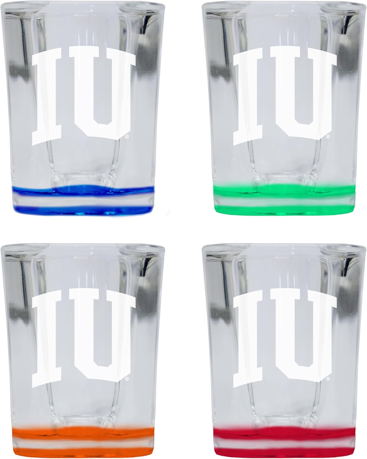 Set de 4 Vasos Shot R and R Imports Indiana Hoosiers 2 oz Grabados