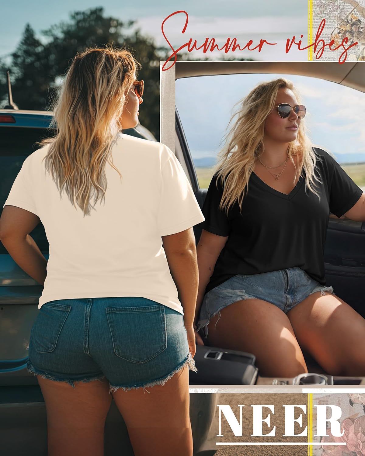 Neer 3 Pack Plus Size Women's T-Shirts image 3