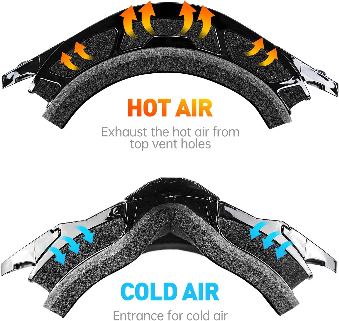 Motocross Goggles with Nose Guard, Anti-Fog OTG Dirt Bike Glasses for Men & Women, UV Protection Off-Road Eyewear - Image 4