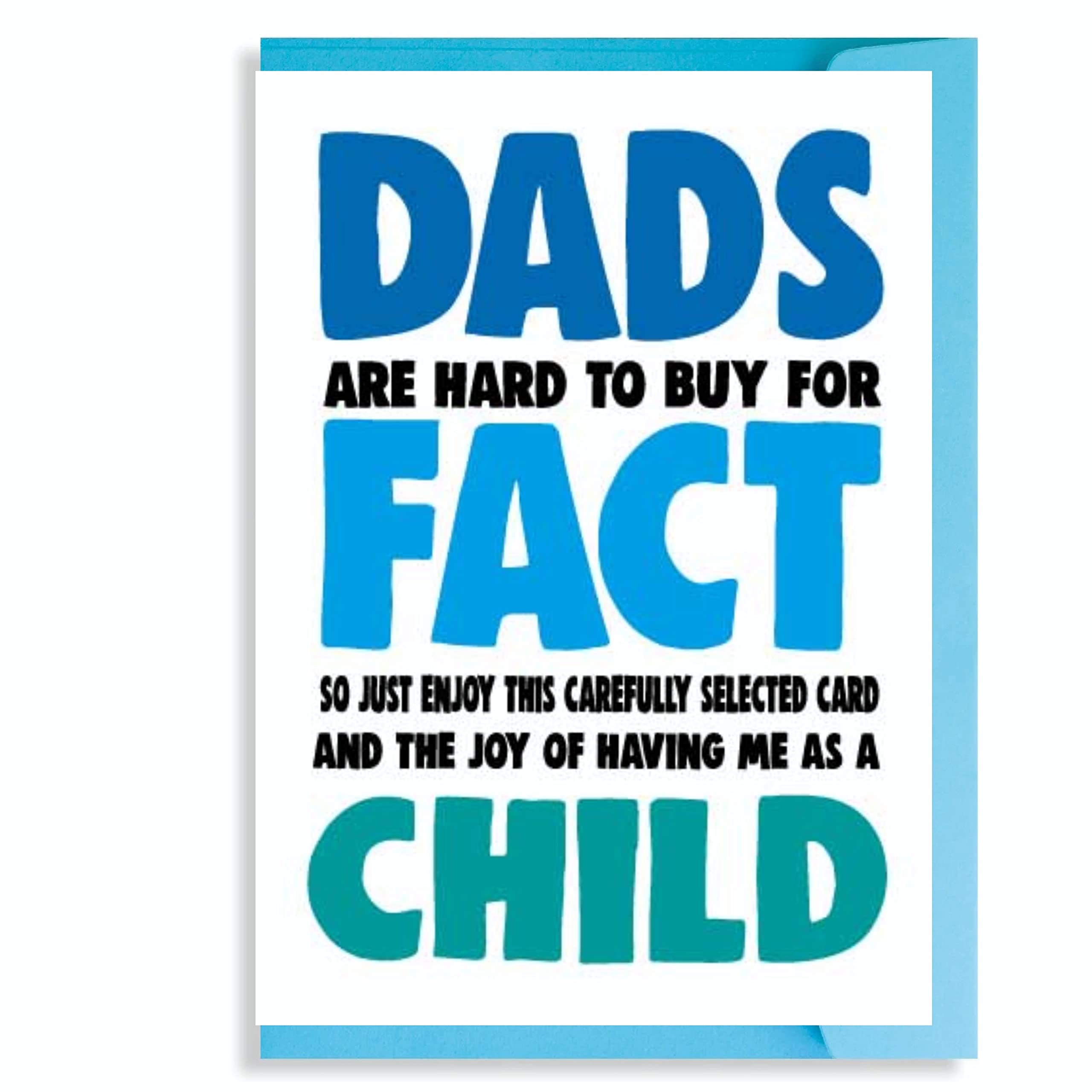 Funny Birthday Card For Dad Daddy Stepdad Father's Day For Him Humour - Dads are hard to buy for F127