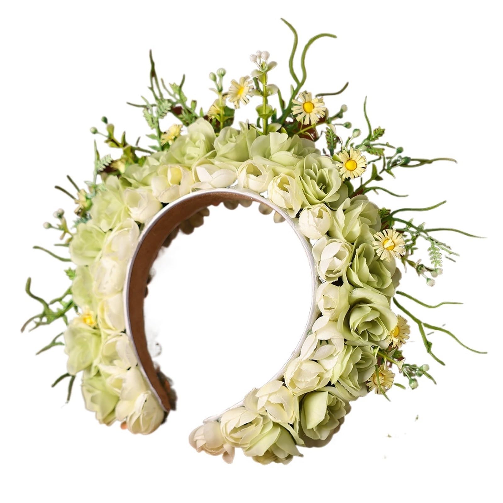 Blumenkranz Haare Bunte Blumen Prinzessin Haarnadel Blumen Stirnband Kopfschmuck for Frauen Braut Hochzeit Haarschmuck Haarbänder(Color4)