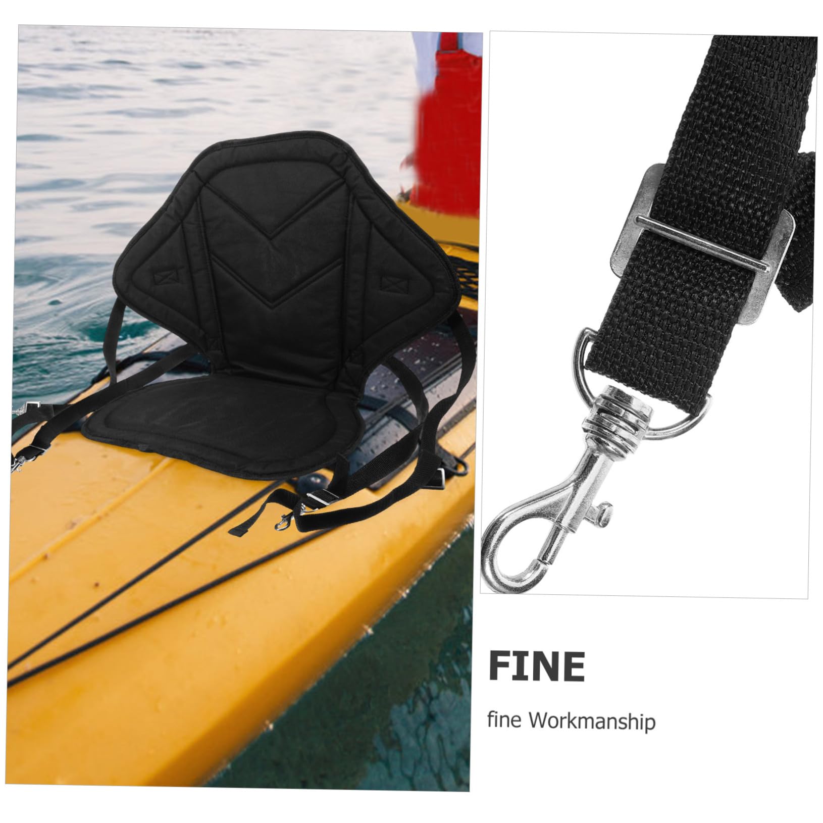 Asiento Kayak Hinchable Almohadilla De Cojín para Kayak Respaldo Flexible y Cómodo