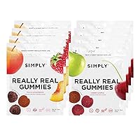 Vista 18 de SIMPLY Really Real Gummies Made with Real Fruit Peach and Raspberry 1.8 oz (Pack of 8) No Cane Sugar + Gluten Free + Kosher