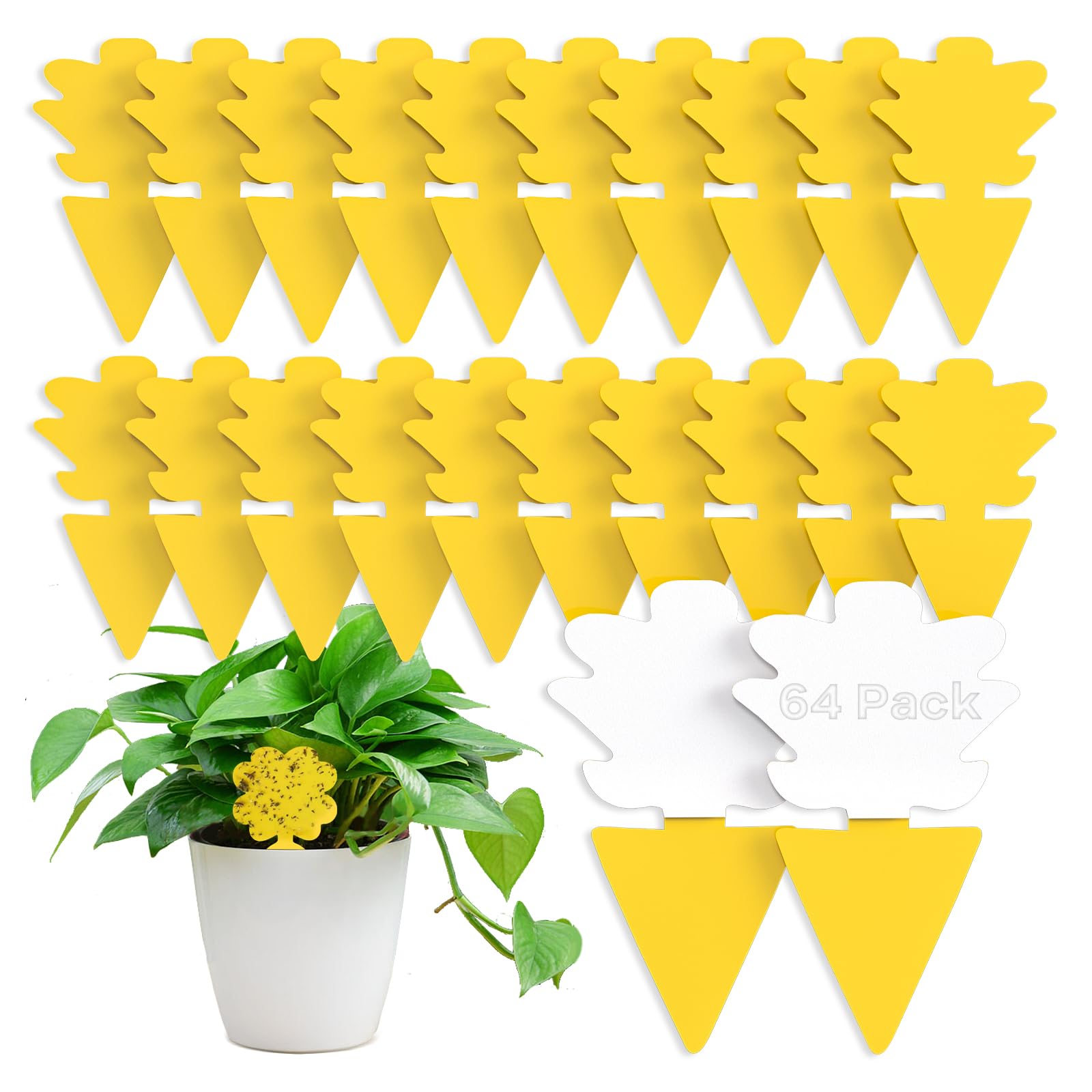 Fruit Fly Traps,Double-sided Fungus Gnat Sticky Catcher,for Greenhouses Orchards