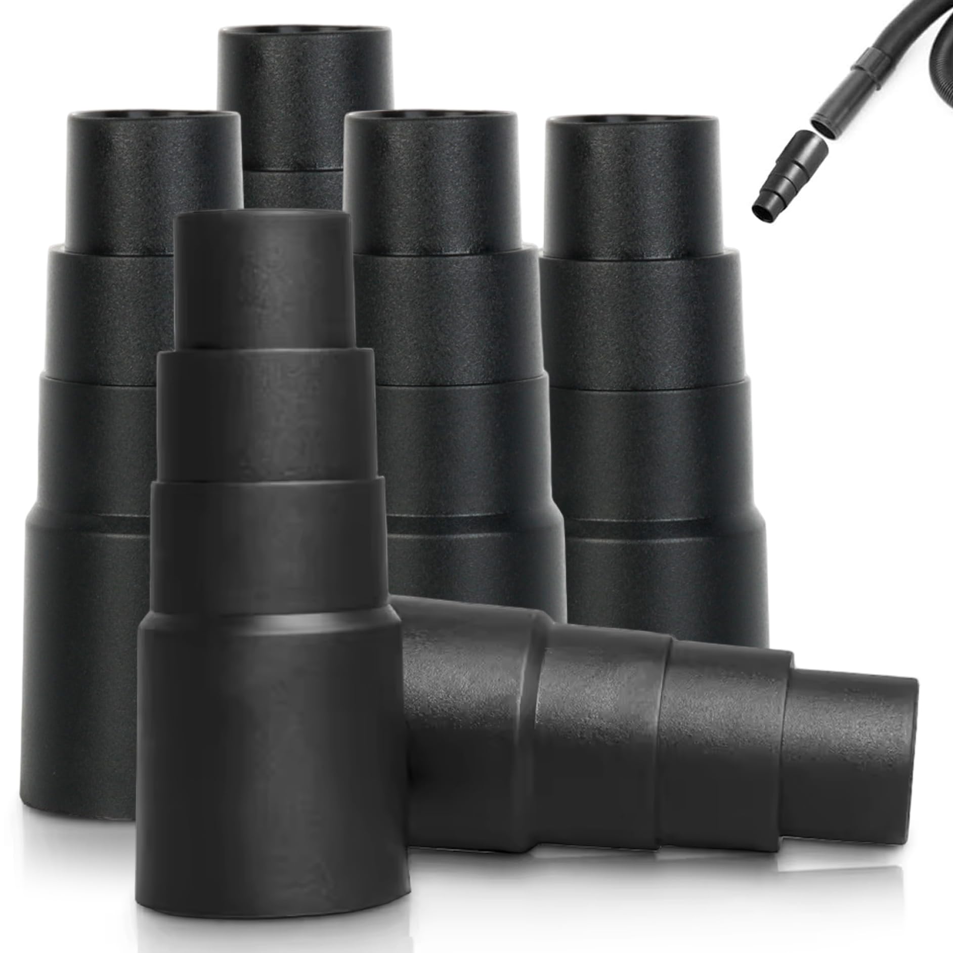 6 Pcs Vacuum Hose Adapter, 4-Layer Vacuum Adapter for Dust Extraction Vacuums Cleaner 25mm 30mm 34mm 42mm