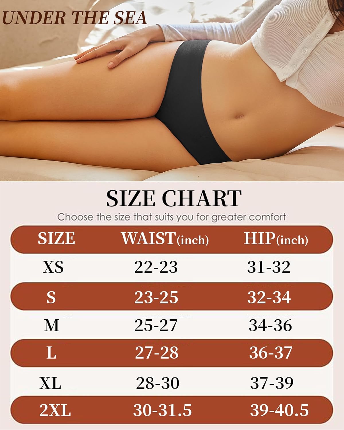 UNDER THE SEA Cotton Underwear for Women 6 Pack Sexy Bikini High Cut Breathbale Cheeky Panties Underwear Womens Lingerie - Image 7