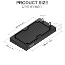 DIYhz Water Cooling Computer Radiator, 12 Pipe Aluminum Heat Exchanger Liquid Cooling Radiator Heat Sink 240mm with Dual Fans for CPU PC Laser Water Cool System DC12V Black gallery image
