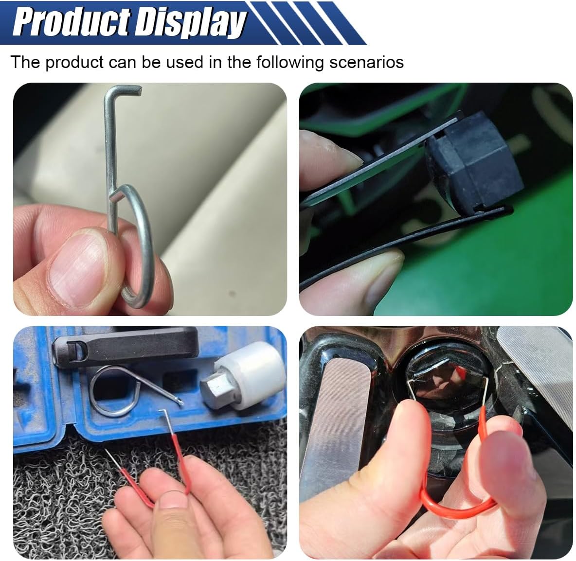 3PCS Car Wheel Lug Cap Removal Tool Set, Universal Car Wheel Bolt Cap Removal Tool Hook & Nut Caps Lug Puller, 3 Type Car Wheel Hub Bolt Nut Cover Remover for Most Vehicles