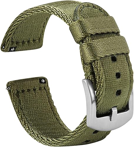 WOUKUP - Correa de reloj de liberación rápida de nailon Military Style, material de cinturón de seguridad premium, correa de reloj de 0.709