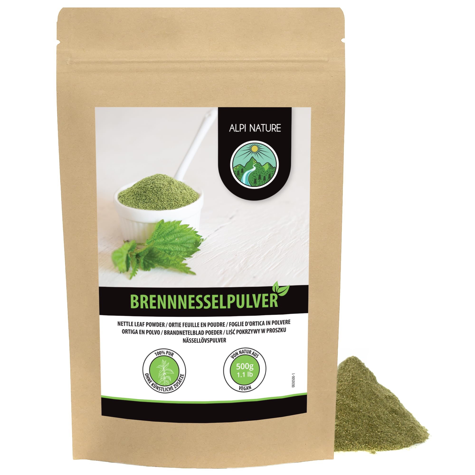 Nettle Powder (500g, 1.1lb), Stinging Nettle, 100% Natural, Gently Dried and Ground, No additives, Vegan, Nettle Leaves Ground