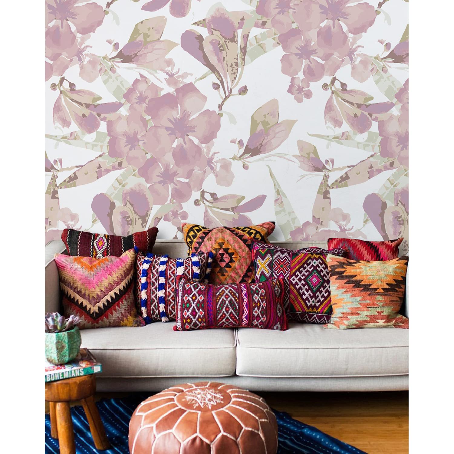 Papier peint panoramique fleurs d'Hawaii Coloray de qualité premium 250x104cm