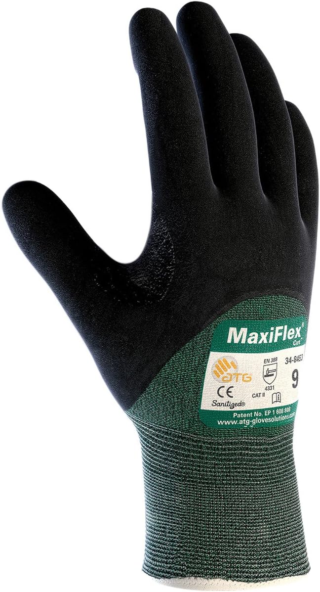 ATG 34-8453/M MaxiFlex Cut Engineered Yarn Cut Resistant Gloves With Micro-Foam Nitrile Coating