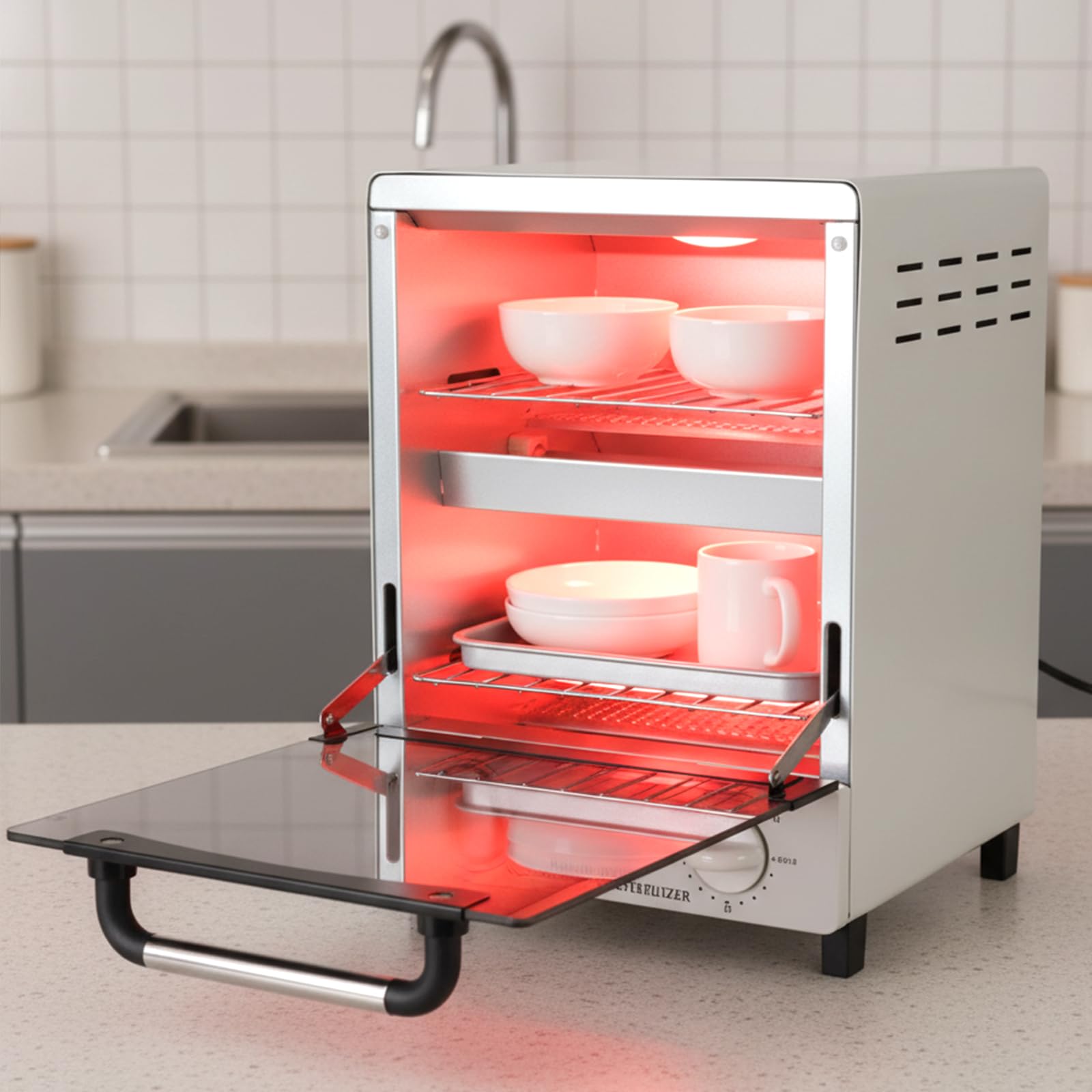 Hochtemperatur-Sterilisator 12 Liter Hochdruck-Sterilisator, Werkzeug Sterilisatoren mit Temperaturregelung und Timer, Trockene Hitze Sterilisator mit Tablett für Friseursalon, Spa, Nagelstudio