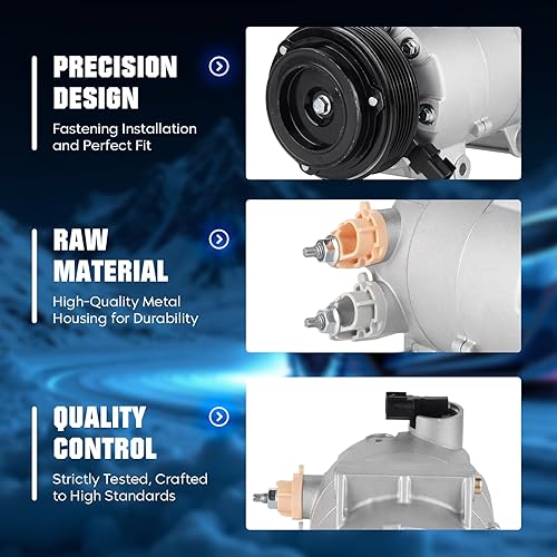 Miniatura 4 de Compresor de aire acondicionado CA con embrague para Ford Escape 1.6 1.6L 2013 2014 2015 2016, para Transit Connect 1.6L 14 15 16, para Escape 1.5