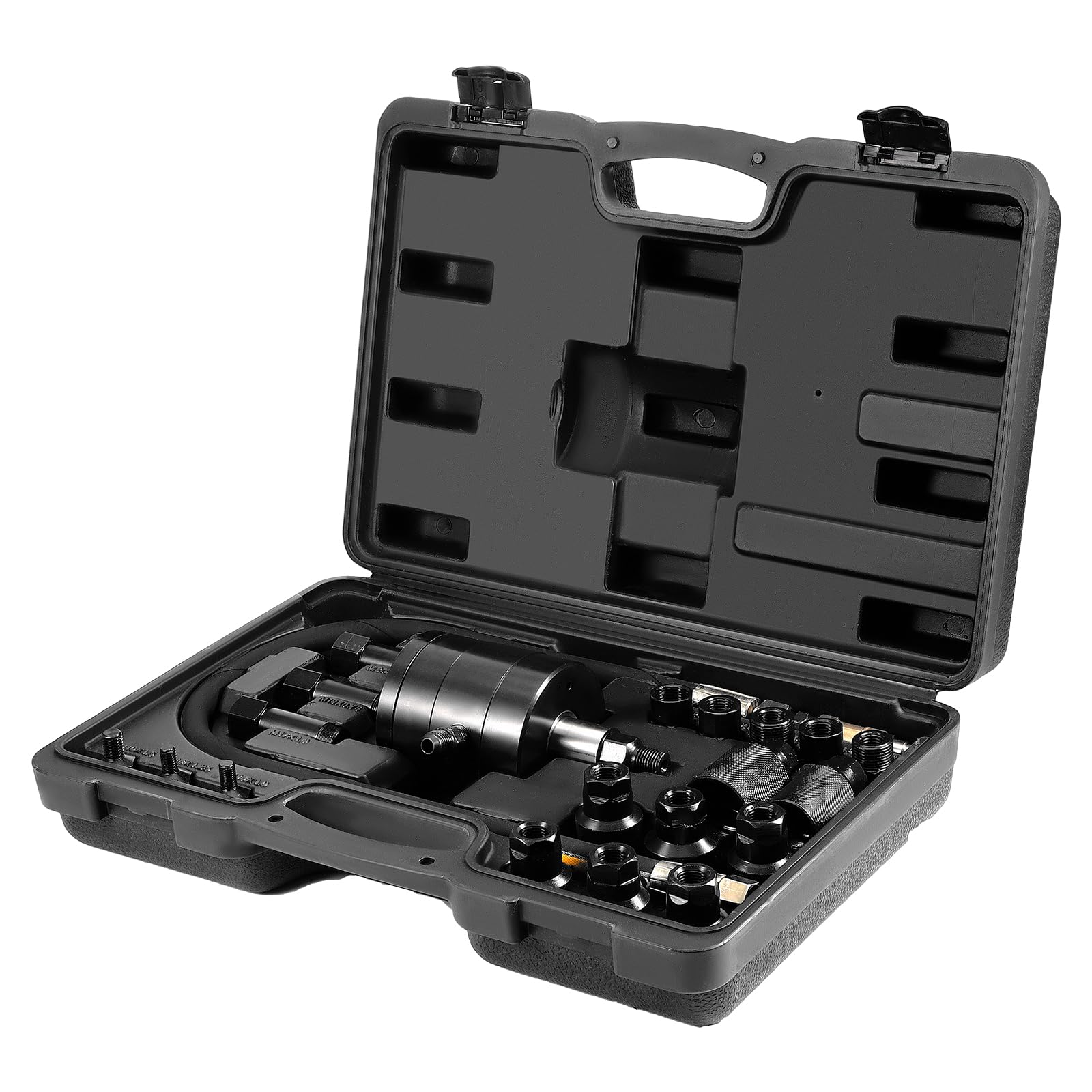 HSEAMALL Kit extracteur d'injecteur pneumatique de 21 pièces, outil d'injecteurs diesel avec adaptateurs, noir