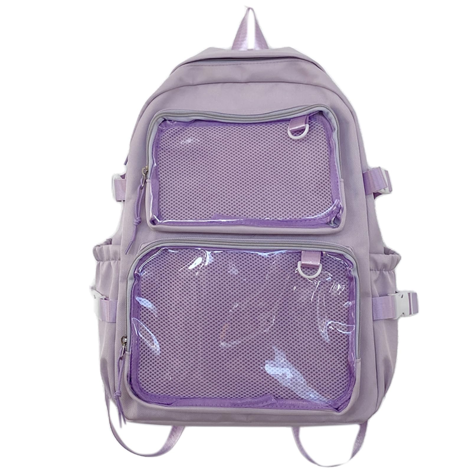 Zaino da Viaggio Borsa Trasparente ITA per Ragazze Fumetti Svantaggi Grande capacità Donna Moda Borse Scolastiche Studente Universitario-Pink