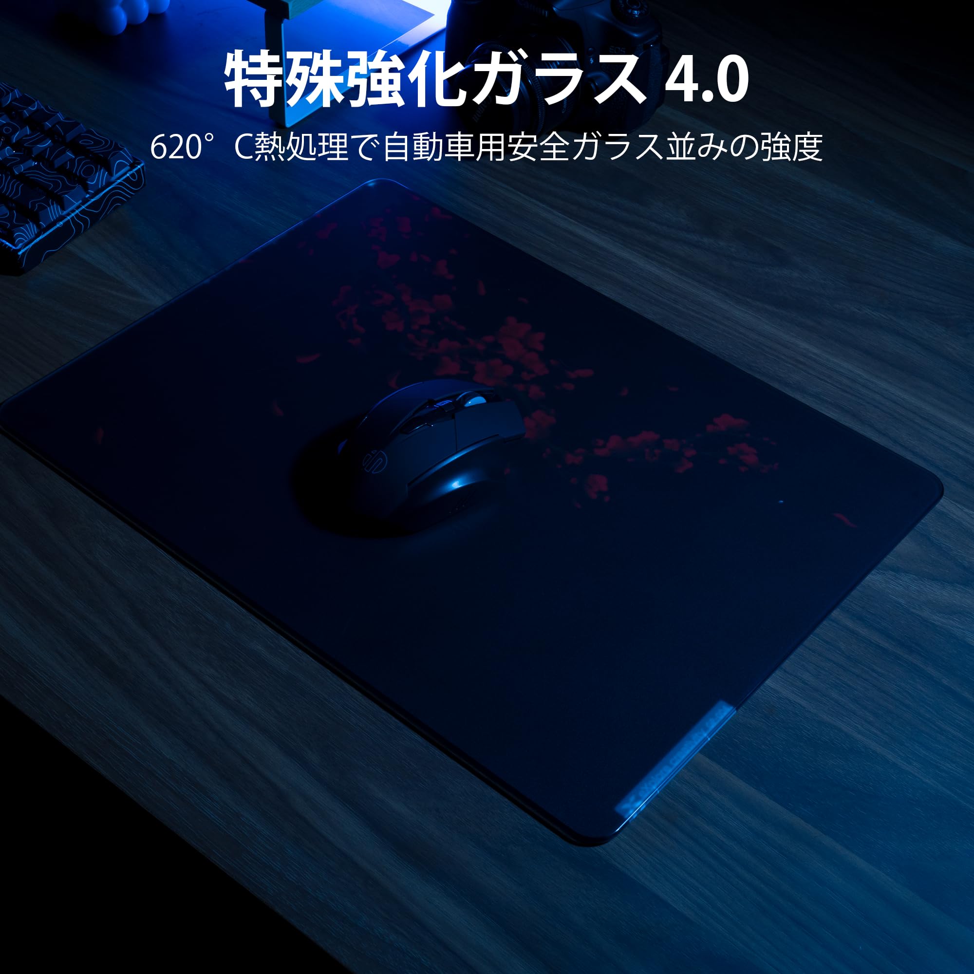 Amazon.co.jp: XVXブラックガラスマウスパッド -4.0ゲーミング用ハード
