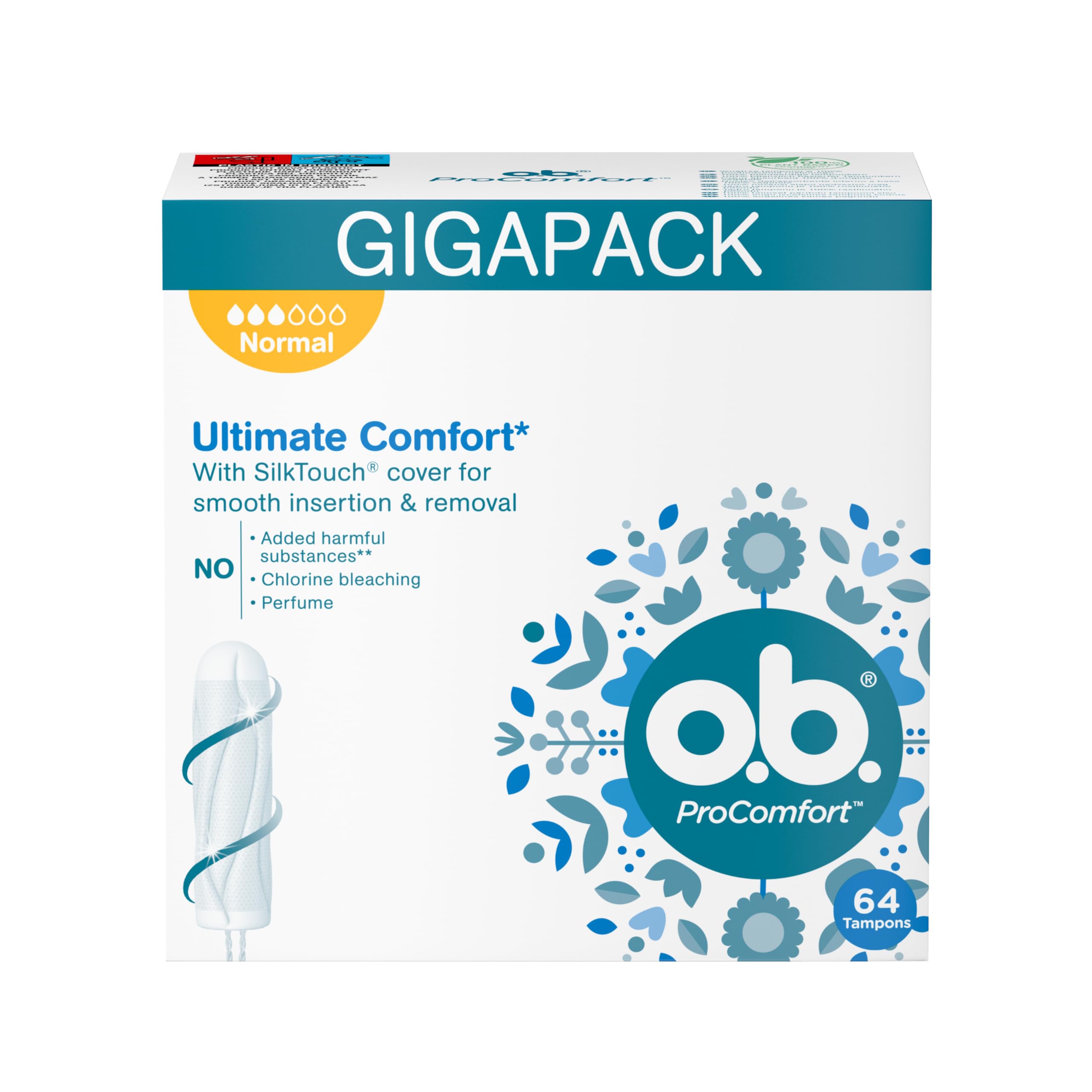O.B. Ultimate Comfort Gigapack Tampony, 64 sztuki