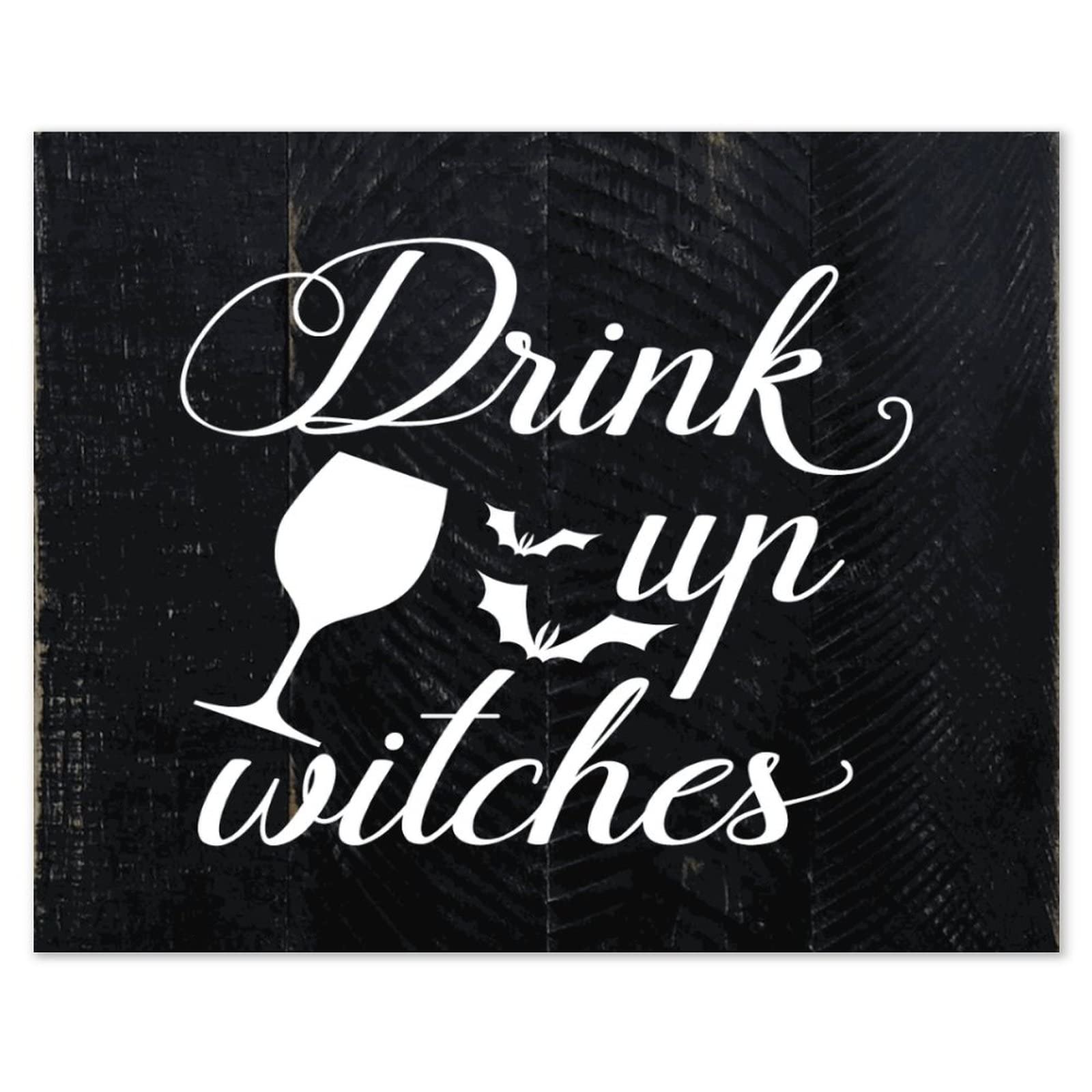 Plaque en bois antique Drink Up Witch idée cadeau pendaison crémaillère