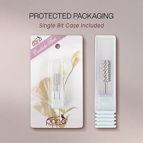 Vista 118 de USA PANA - Broca profesional de carburo de barril pequeño con parte superior plana, grano grueso 5X a grano extrafino, dorado, plateado, negro DLC