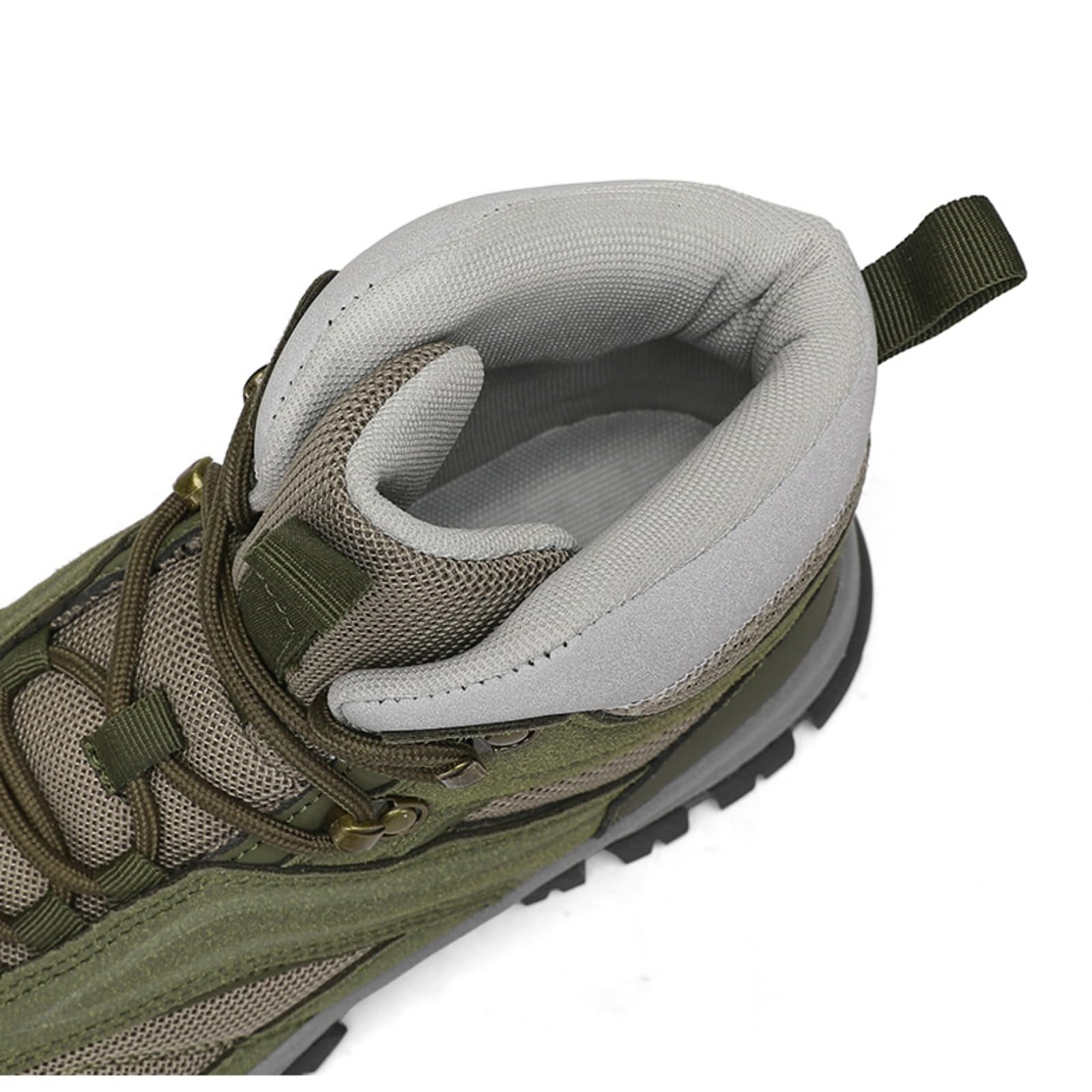 Męskie lekkie buty trekkingowe skórzane buty turystyczne za kostkę | Wsparcie łuku stopy, Lekkość przewiewność, Do aktywności na świeżym powietrzu: trailu, trekkingu i podróży