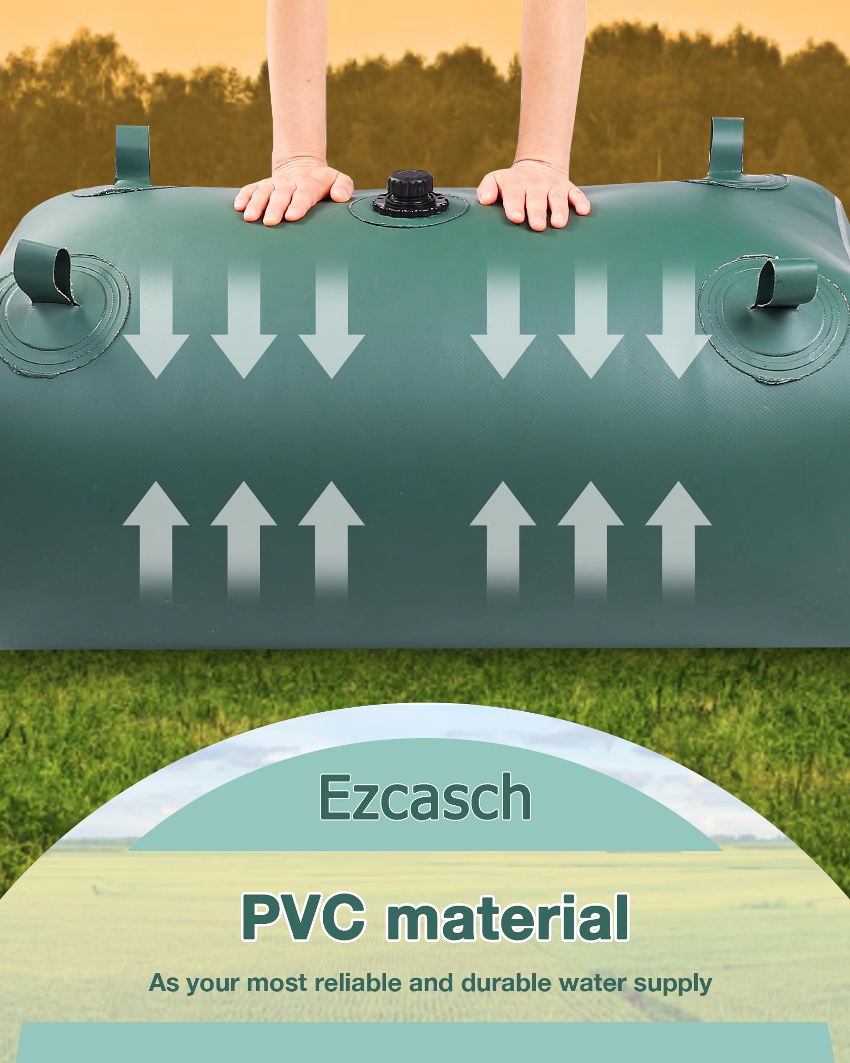 Water Bag Ezcasch Portable Water Storage Bladder, 93gal/350L Large ...