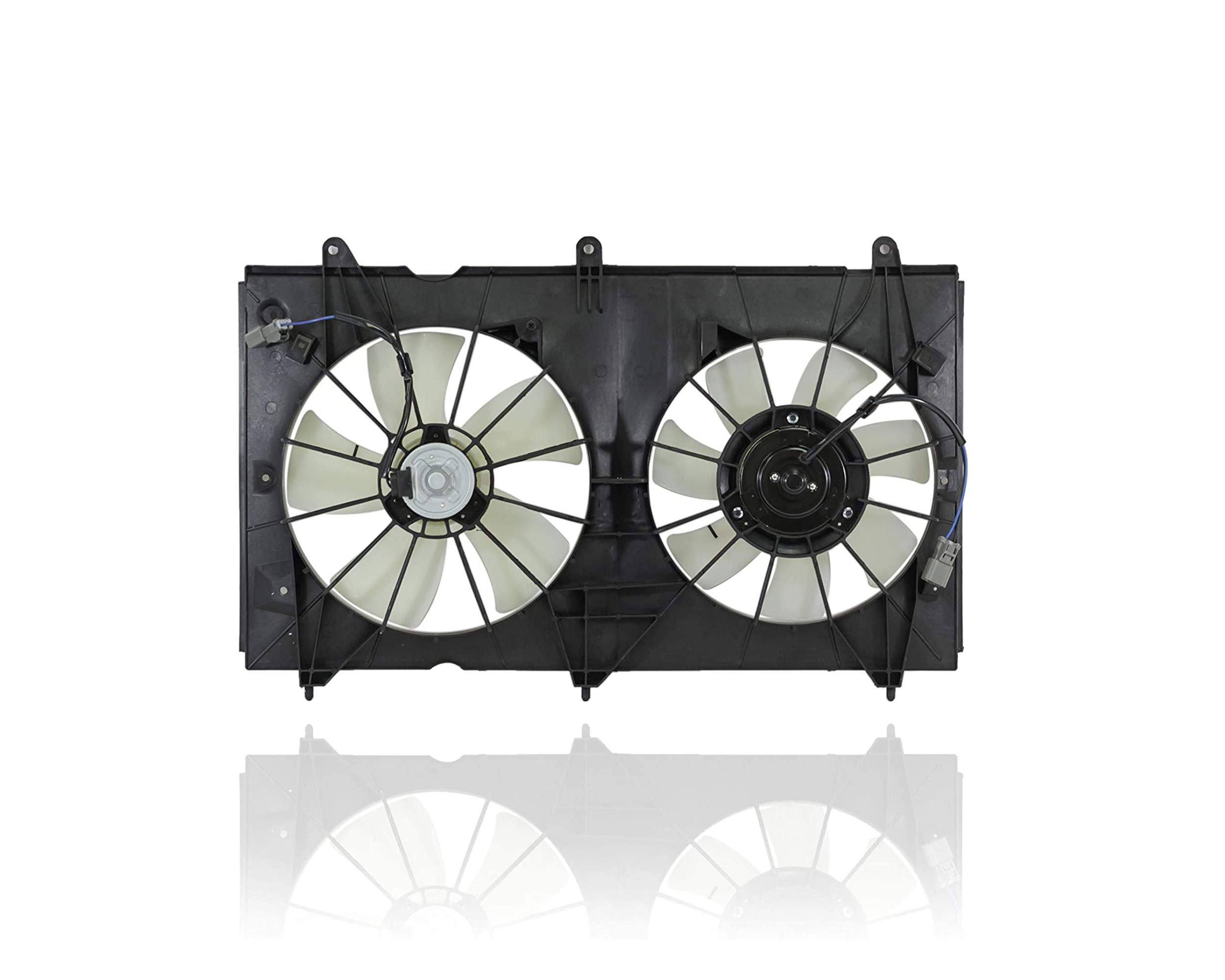 Dual Radiator and Condenser Fan Assembly - Pacific Best Inc. Compatible/Replacement for HO3115121 03-07 Honda Accord Sedan/Coupe L4 - USA-Build Only, Denso-Design