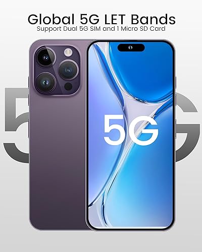 Miniatura 6 de Teléfono A14 Pro Max 5G desbloqueado, teléfono Android 13 desbloqueado 6 GB+128 GB 6.82 pulgadas FHD+ pantalla 120HzD 64MP cámara 6800mAh Dual SIM