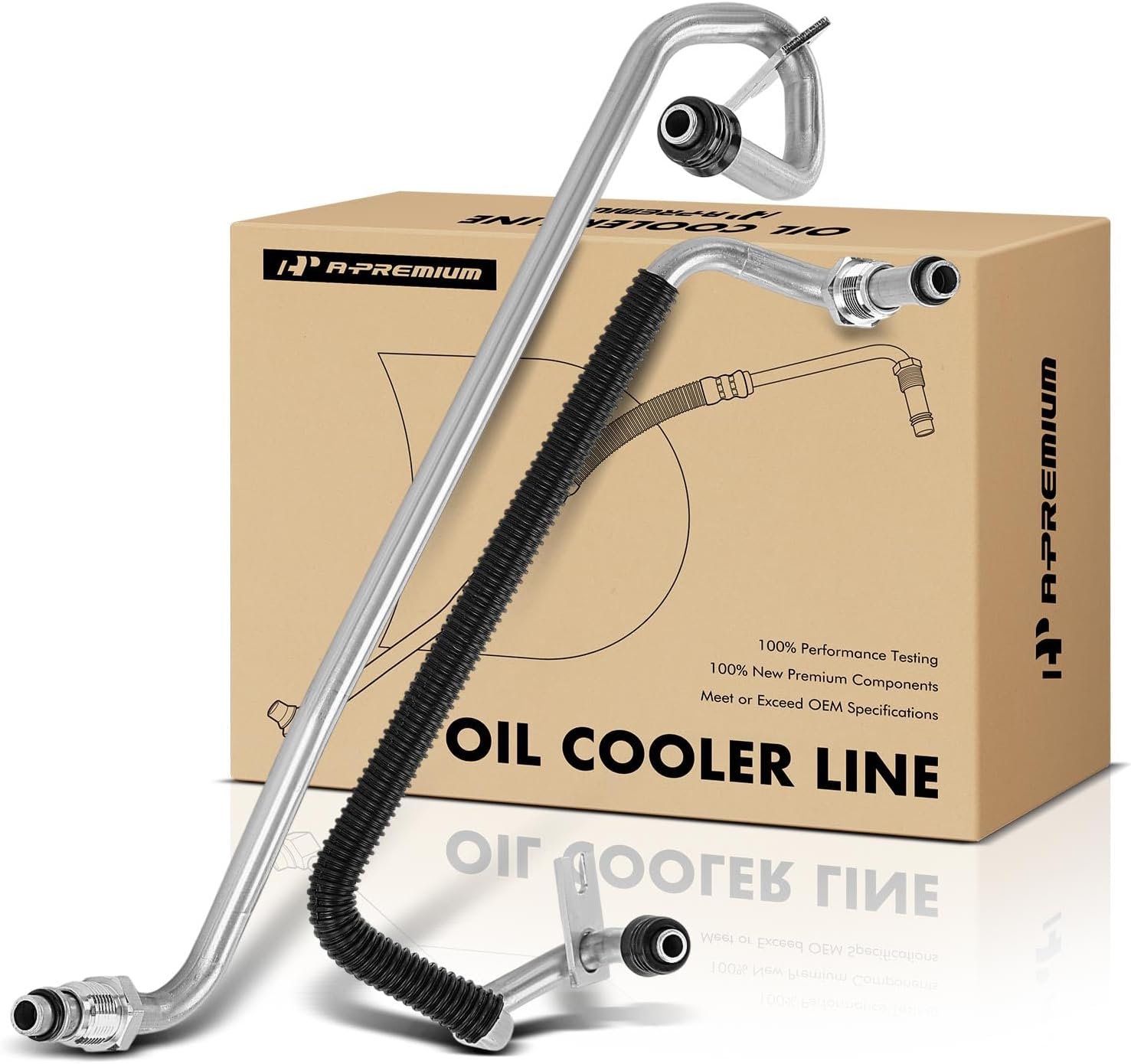 A-Premium Automatic Transmission Oil Cooler Line Hose Assembly Compatible with Ford Edge 2011-2014, Flex 2011-2019 & Lincoln MKX 2011-2015, MKT 2011-2019