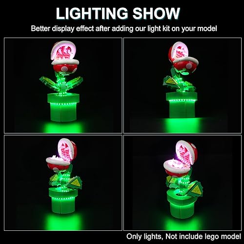 Miniatura 2 de Kit de luz LED para Lego Super Mario Piranha Plant 71426, kit de iluminación creativa compatible con Lego 71426 (solo luces, sin juego de Lego)