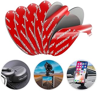 6 Pack Adhesives for Suction Cup Mount, AZXYI 53mm(2.09inch) Sticky Adhesive Replacement Kit, Compatible with Car Dashboard Pad Mounting Disk, GPS Dash Cam Suction Cup Mount and Socket Mount