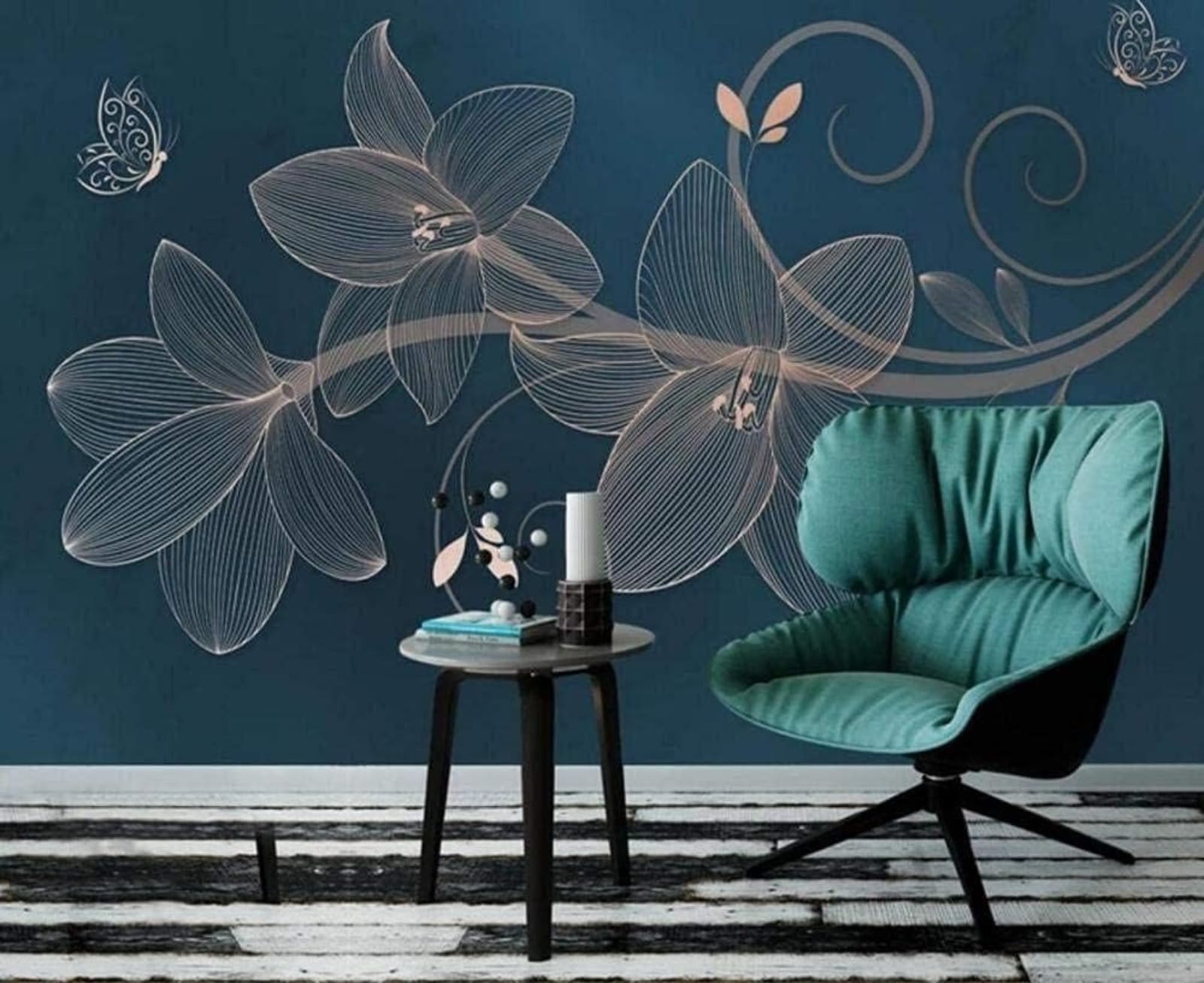 Mural Art Chambre Simples Lignes déco paysage TV 150x105
