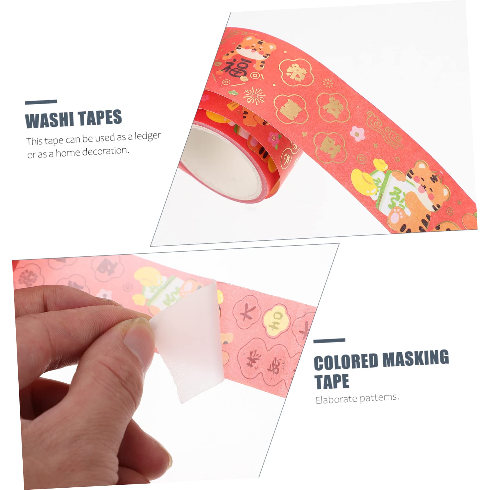 3 Set Di Nastri Decorativi masking Tape Vivaci Adorabili Nastri Washi Per Decorazioni Artigianali Per La Casa Anti-sbiadimento Multiuso 6 * 3