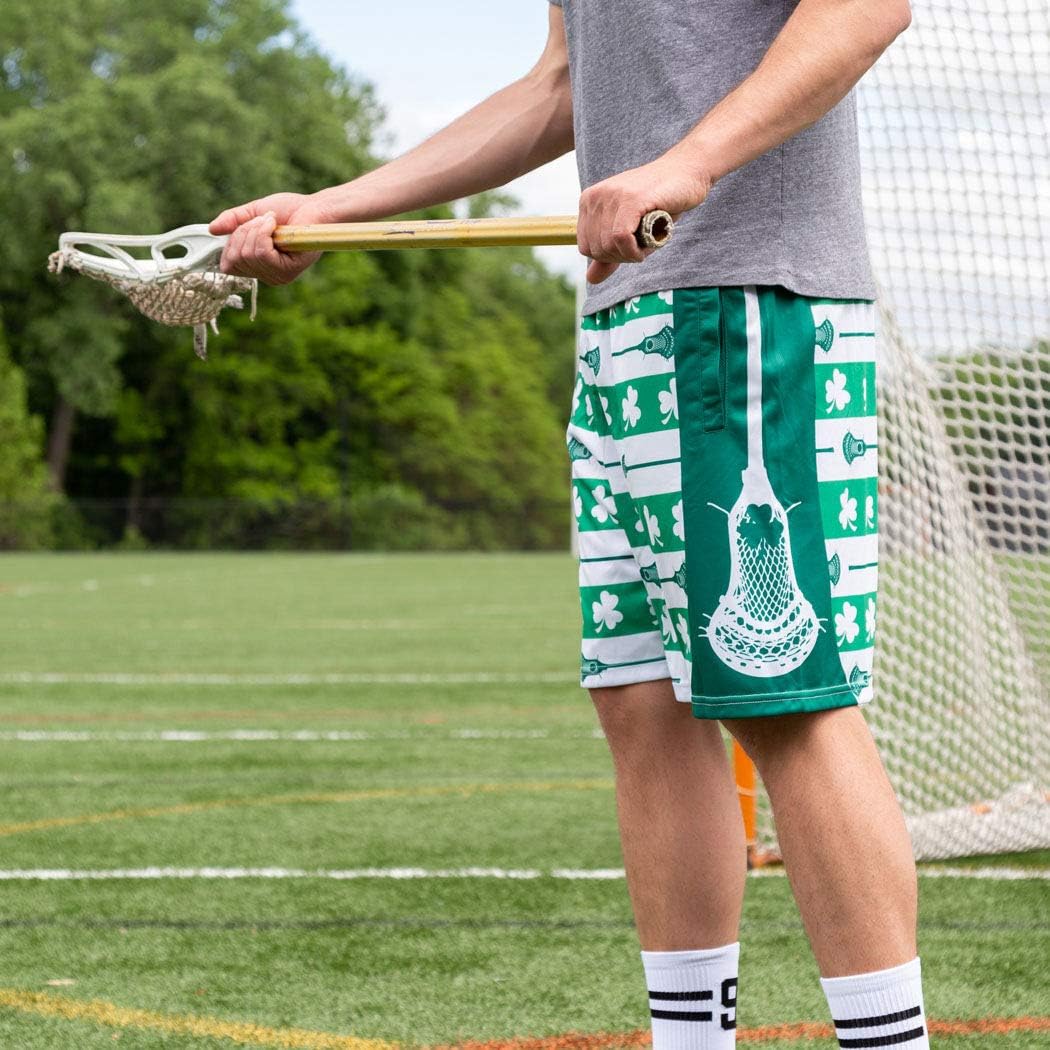 ChalkTalkSPORTS Lacrosse Performance Shorts - Shamrock St Patricks Day - Lacrosse Athletic Shorts - Youth Large - Image 2